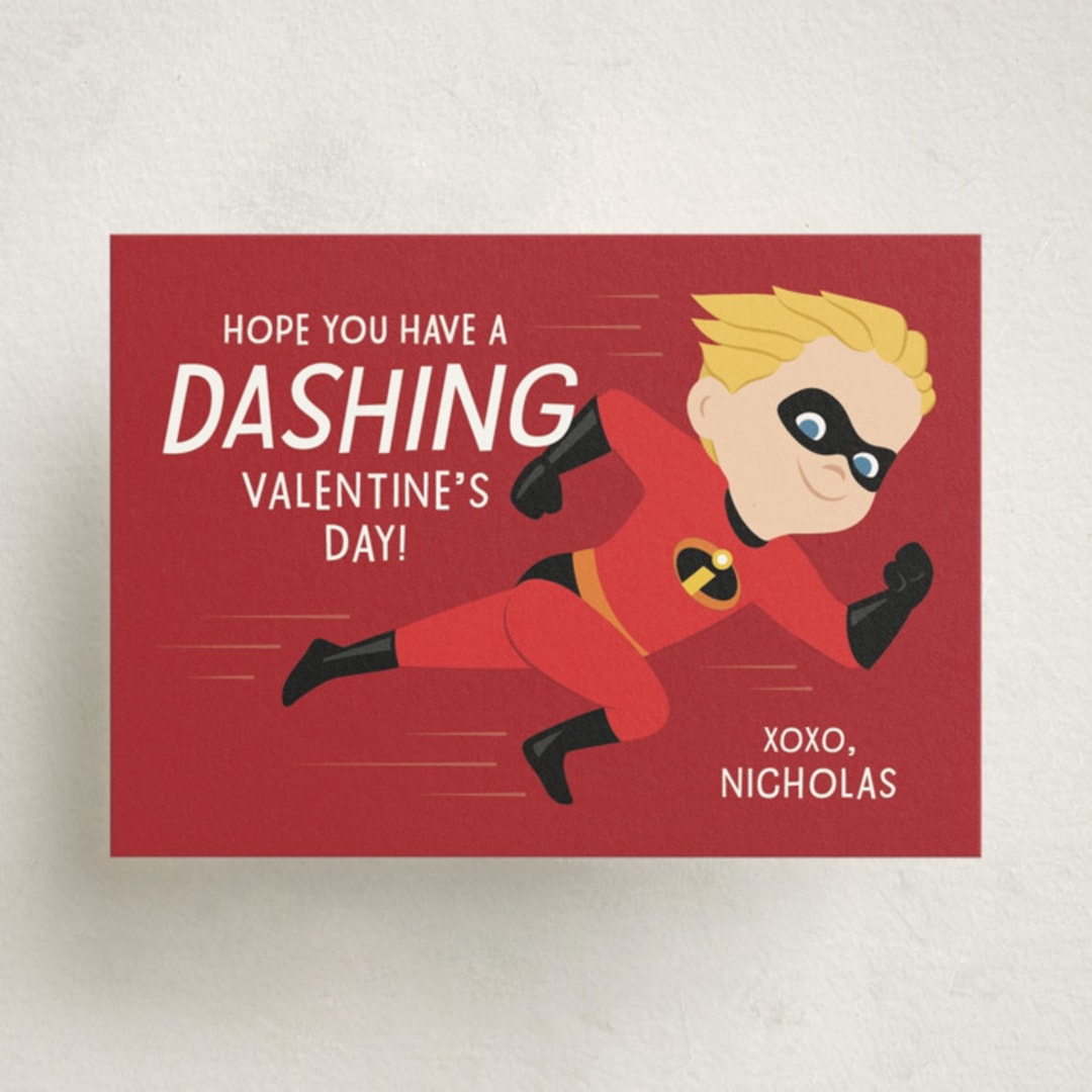 "The Incredibles Dash" - Classroom Valentines in Siren by Kacey Kendrick Wagner - Front