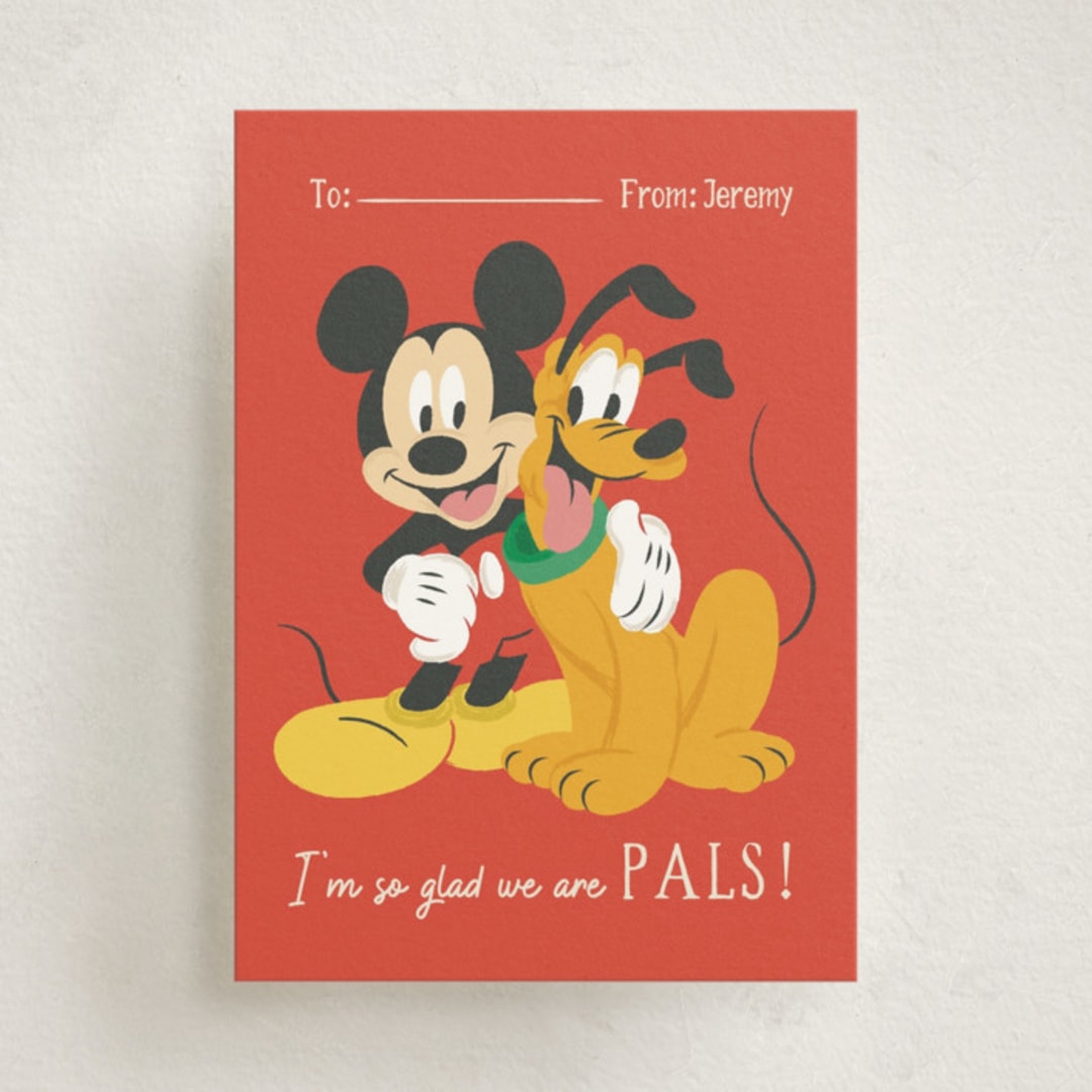 "Disney and Pixar's Palsa" - Classroom Valentines in Tangerine by Kiersten Garner - Front