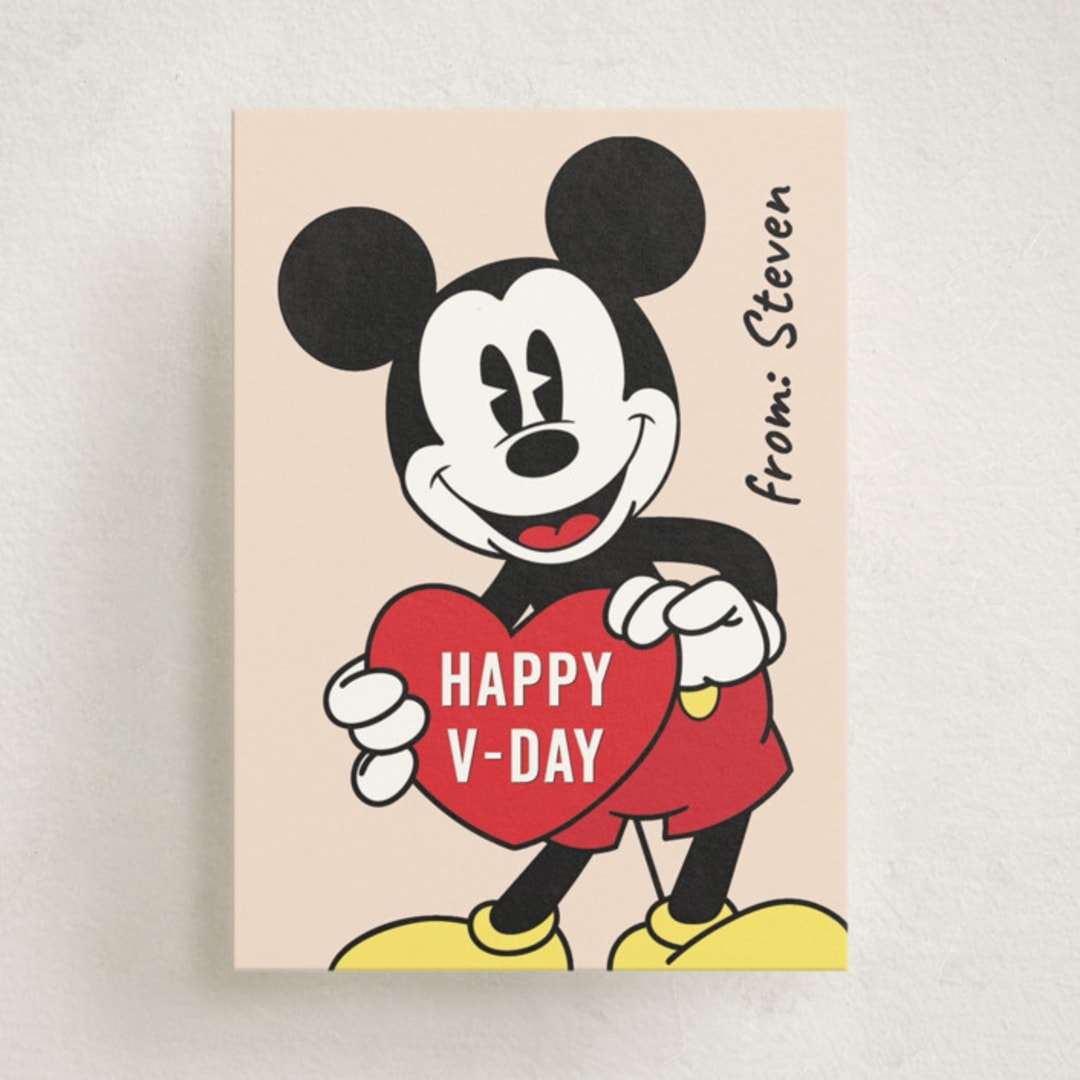 "Disney's Mickey Love!" - Classroom Valentines in Cream by Sherley Ferreira - Front