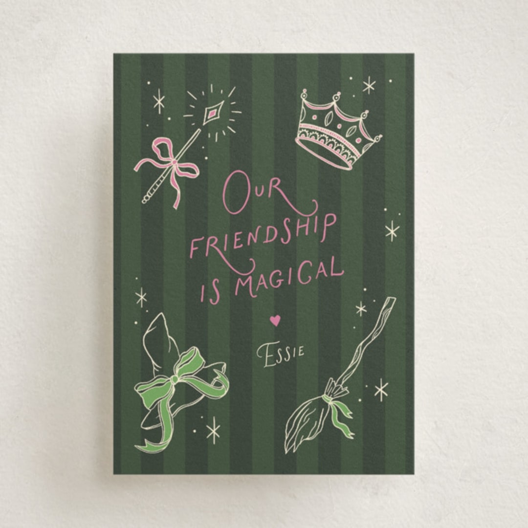 "Magical Friendship" - Classroom Valentines in Emerald by Pixel and Hank - Front