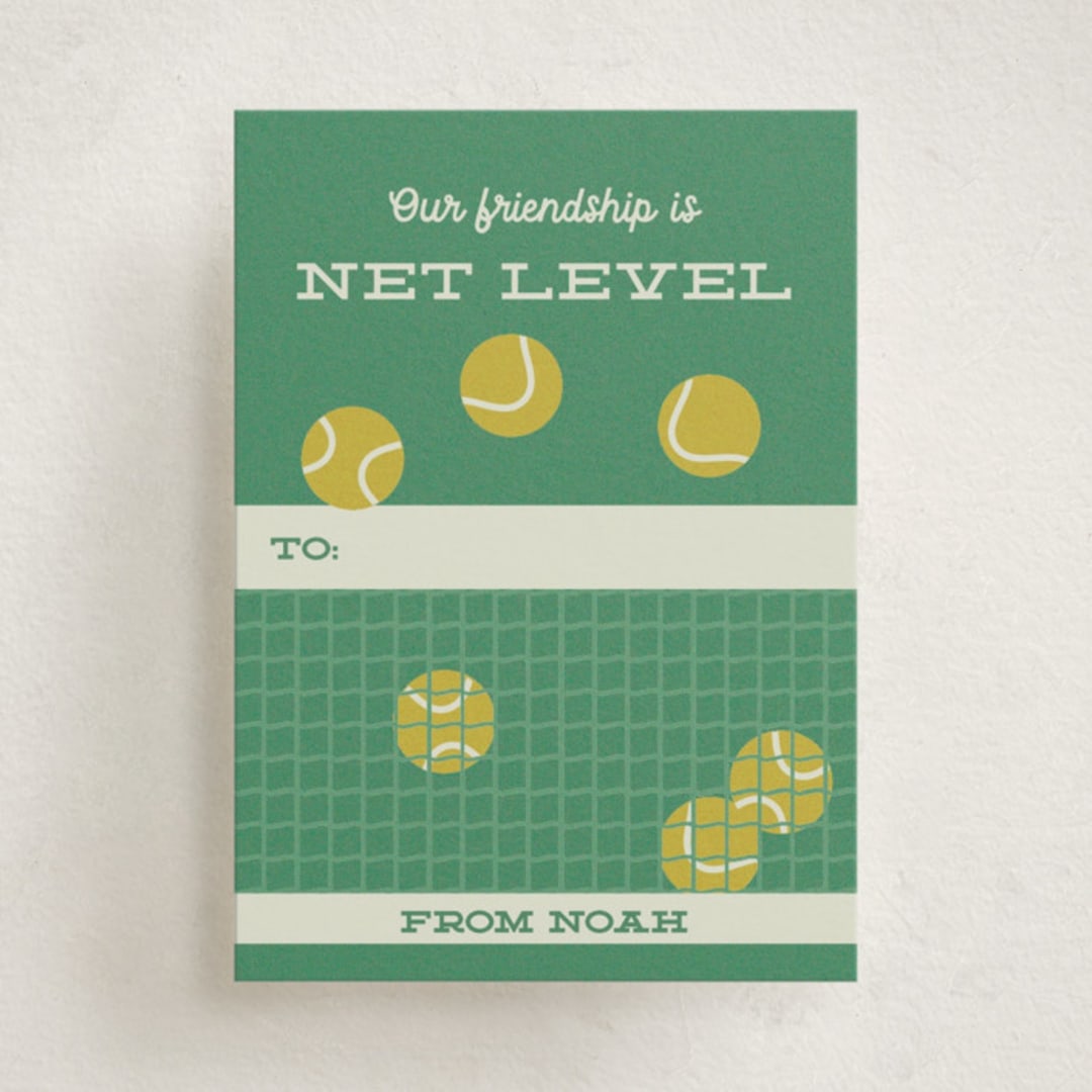 "Net Level" - Classroom Valentines in Tennis Court by Gwen Bedat - Front