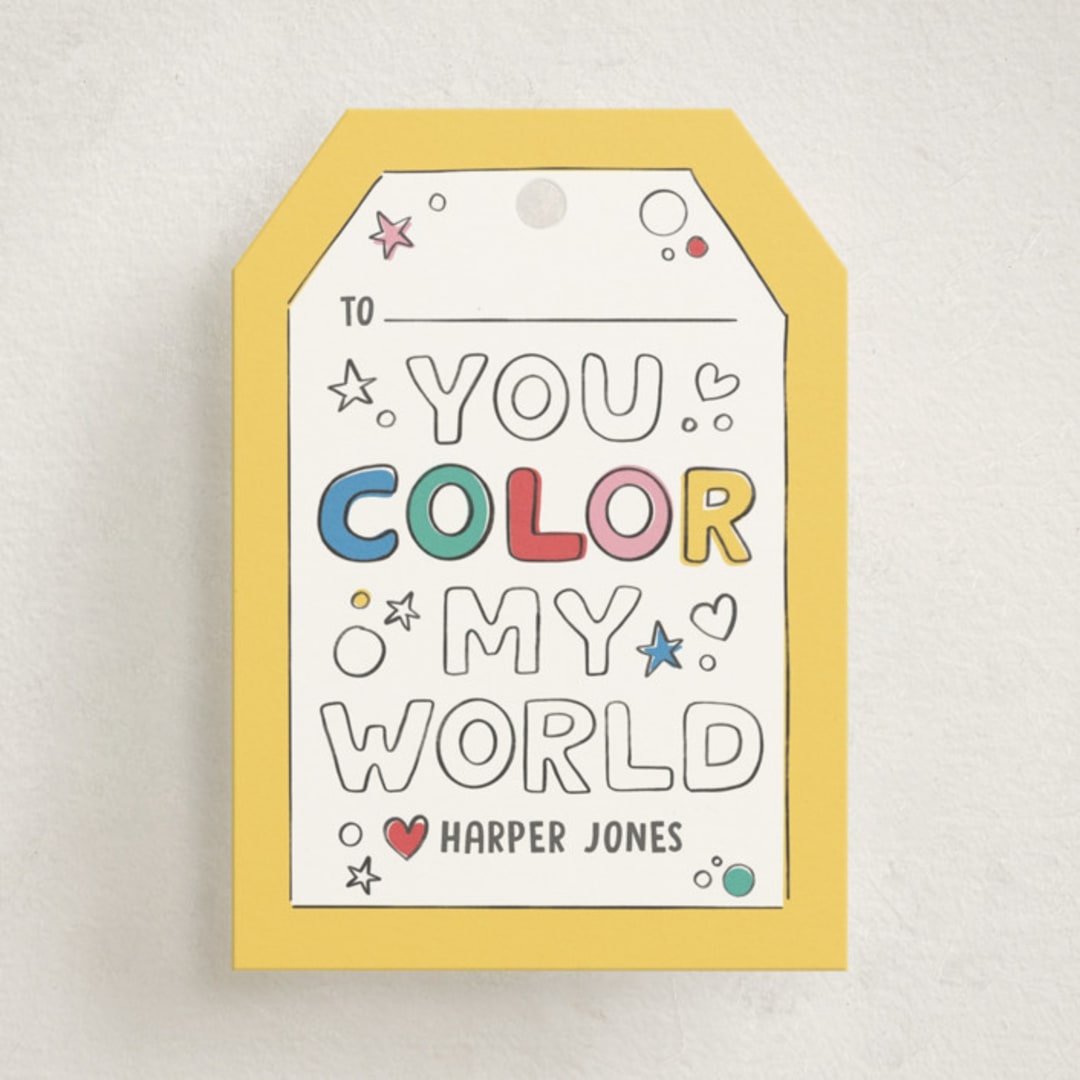 "Color me bookmark" - Classroom Valentines in Butter by Creo Study - Front