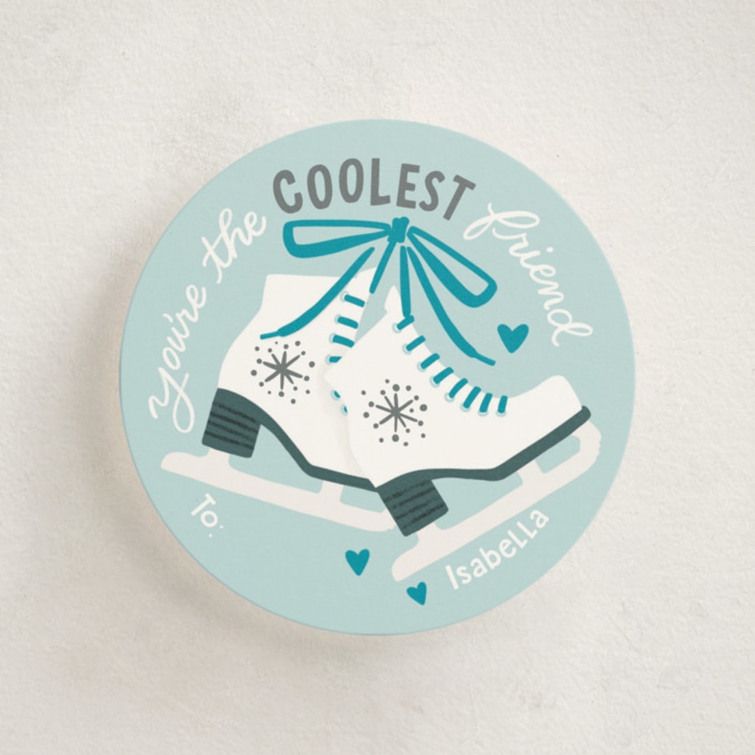 "Cool Ice Skates" - Classroom Valentines in Frozen by Dawn Pope - Front