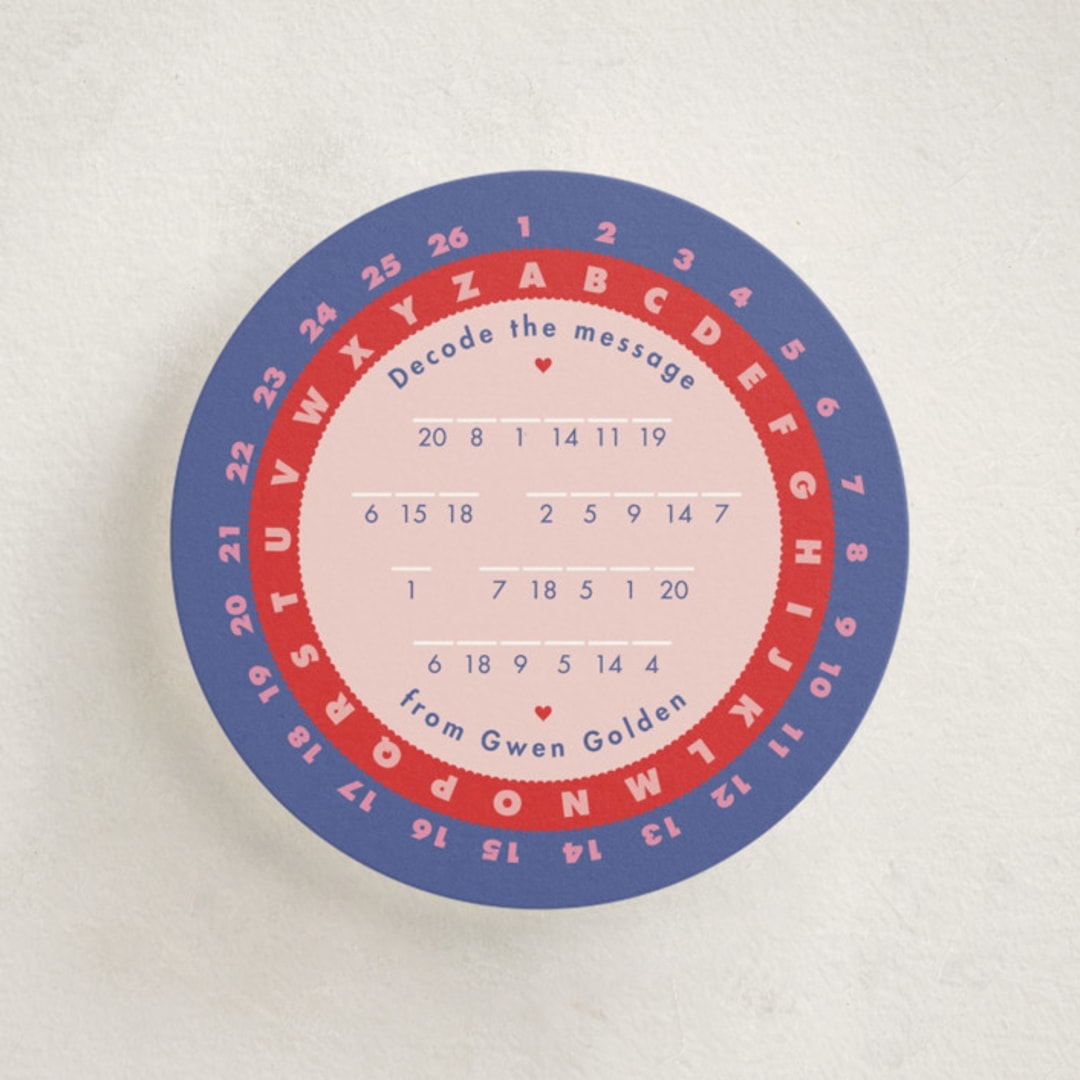 "Decoder Pin" - Classroom Valentines in Midnight by Erin L. Wilson - Front