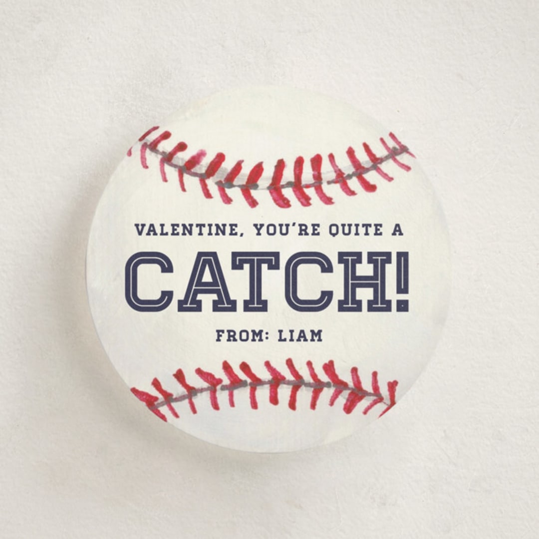 "Painted Baseball" - Classroom Valentines in Slate by Holly Whitcomb - Front