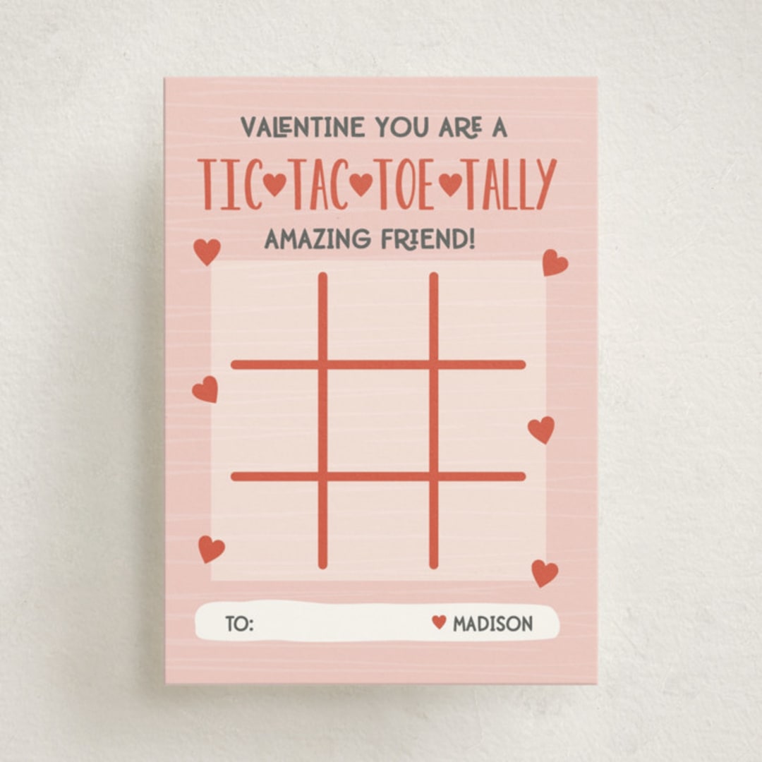 "Tic Tac Toe" - Classroom Valentines in Candy by Oma N. Ramkhelawan - Front