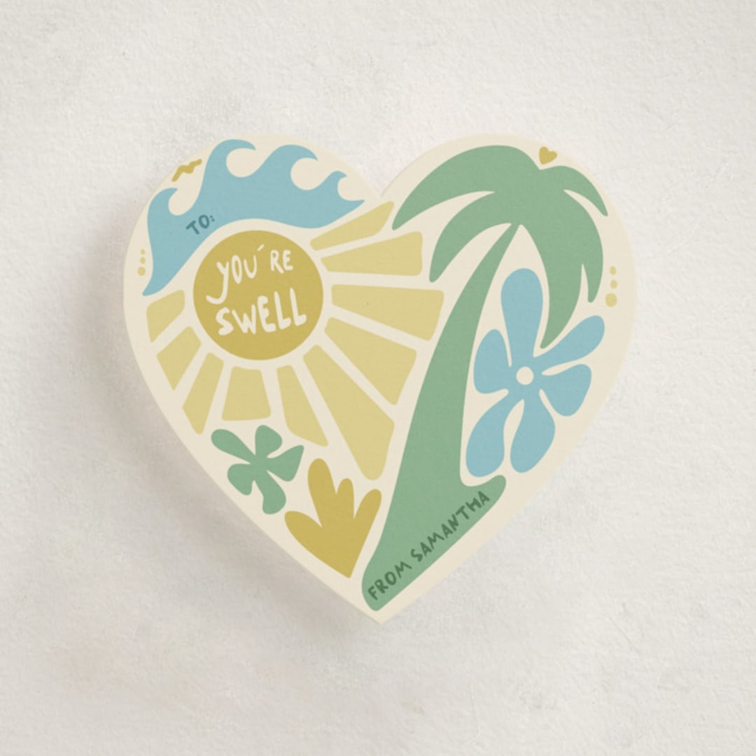 "surf love" - Classroom Valentines in Caribbean by Tennie and Co. - Front