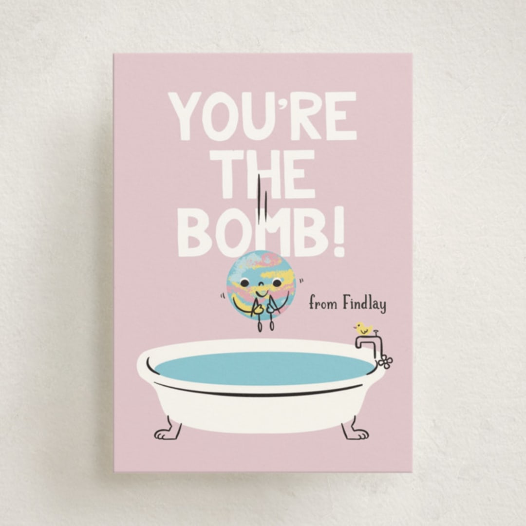 "The Bomb" - Classroom Valentines in Acai by mo kelley - Front