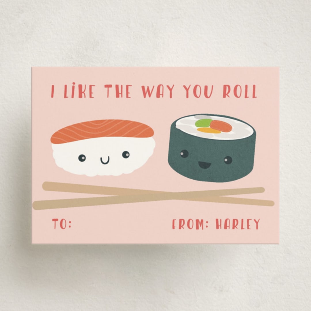 "Sushi Love" - Classroom Valentines in Peachy by Annie Holmquist - Front