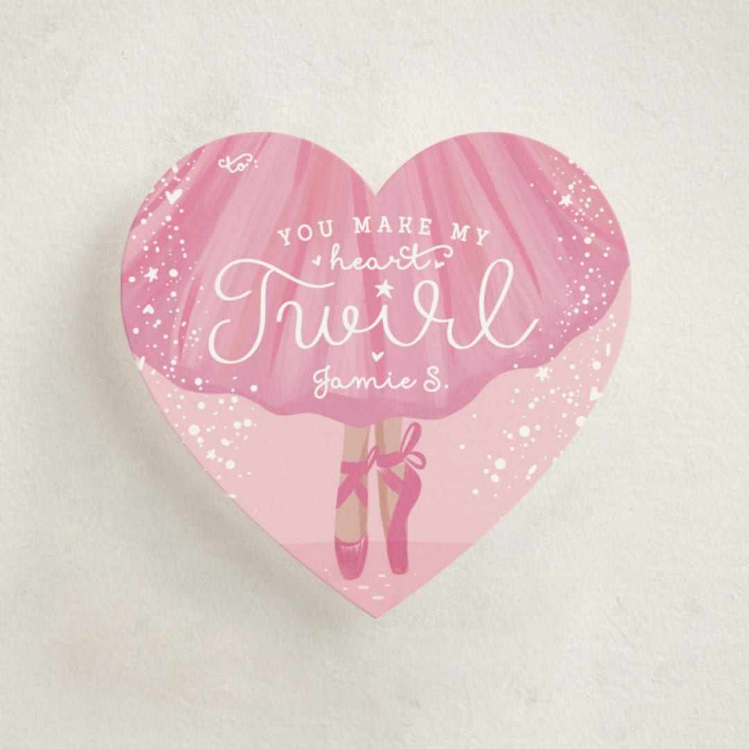 "Heart Twirl" - Classroom Valentines in Blush by Gina Grittner - Front