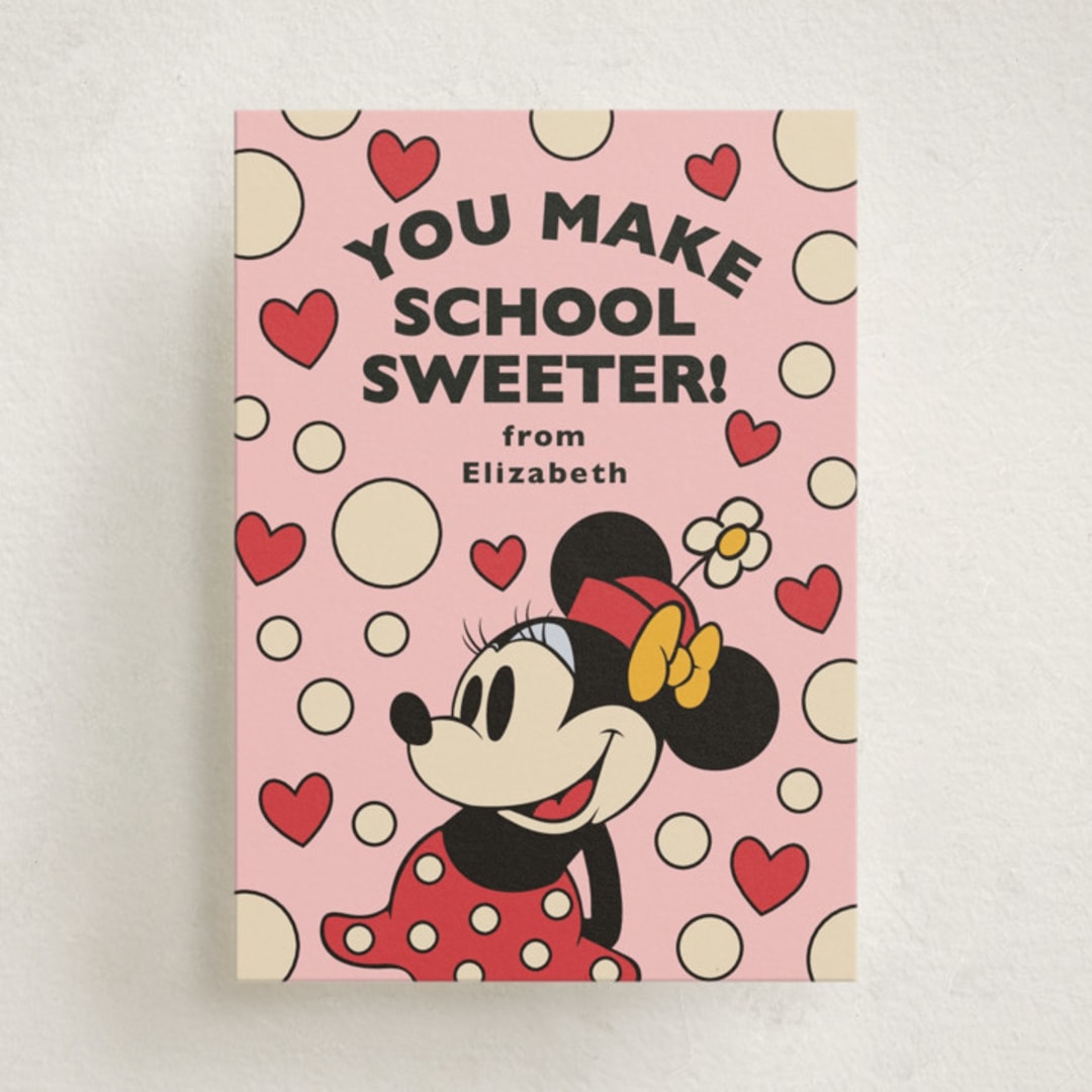 "Disney's Vintage Minnie" - Classroom Valentines in Blush by Heather Schertzer - Front