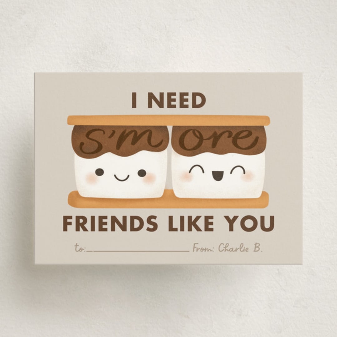 "S'more" - Classroom Valentines in Smoke by Itsy Belle Studio - Front