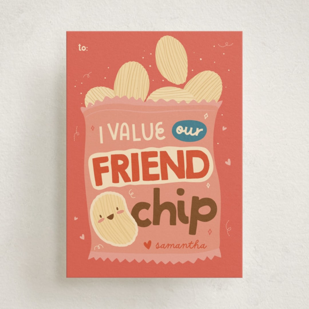"Friendship" - Classroom Valentines in Tomato by Vera Lim - Front