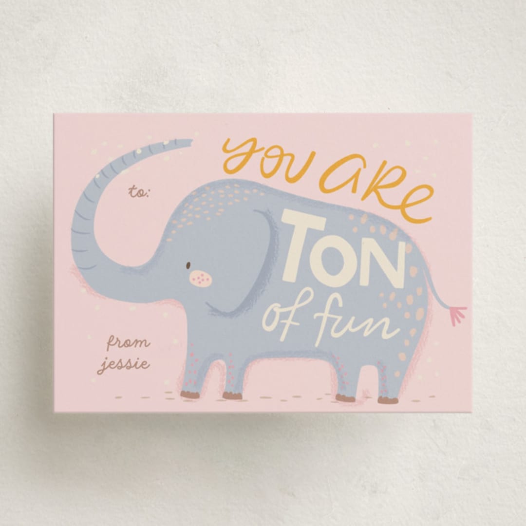 "Ton of Fun" - Classroom Valentines in Cotton Candy by Vera Lim - Front