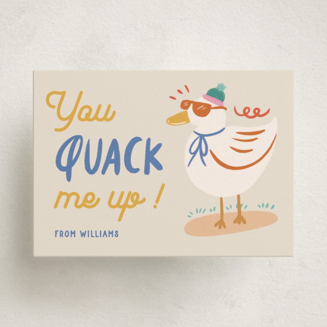 "Quack Me Up Valentine" - Classroom Valentines in Clay by Kartika Paramita - Front