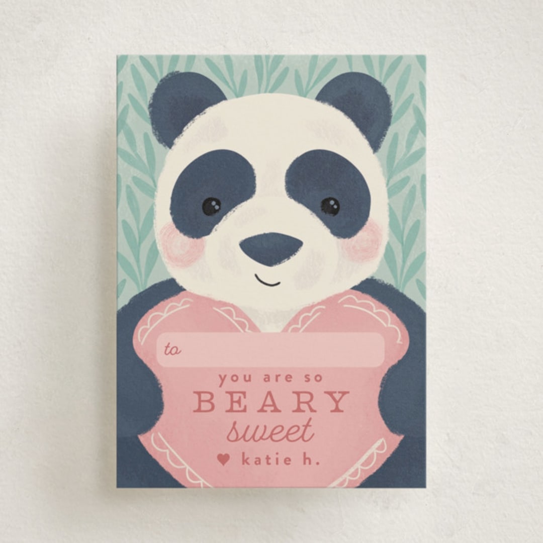 "beary sweet" - Classroom Valentines in Eucalyptus by Laura Hankins - Front