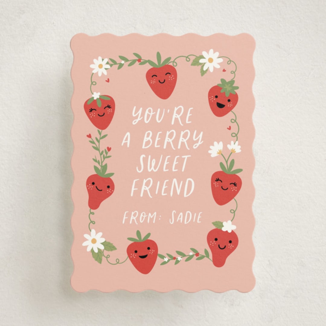 "Berry Sweet" - Classroom Valentines in Peach by Annie Holmquist - Front