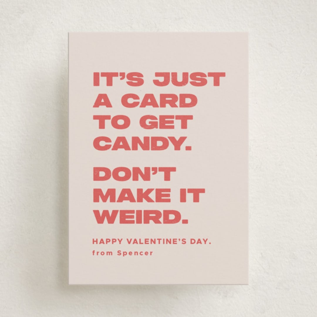 "Just a card" - Classroom Valentines in Melon by Lea Delaveris - Front