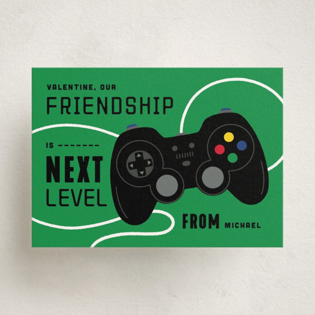 "Next Level" - Classroom Valentines in Turf by Michelle Taylor - Front