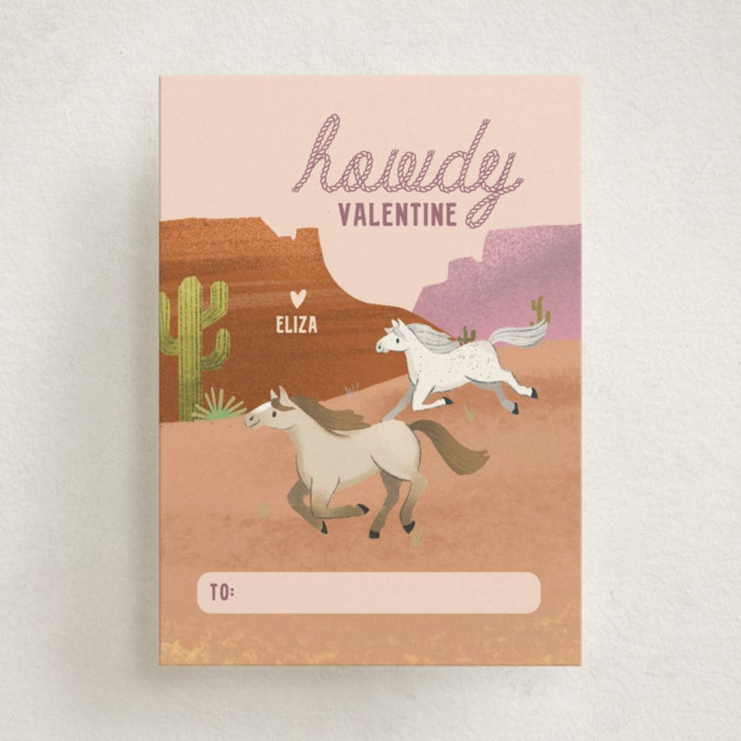 "howdy horses" - Classroom Valentines in Cream by Kate Blalock - Front