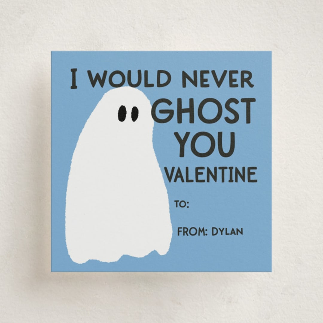 "never ghosted" - Classroom Valentines in Pool by Claire - Front
