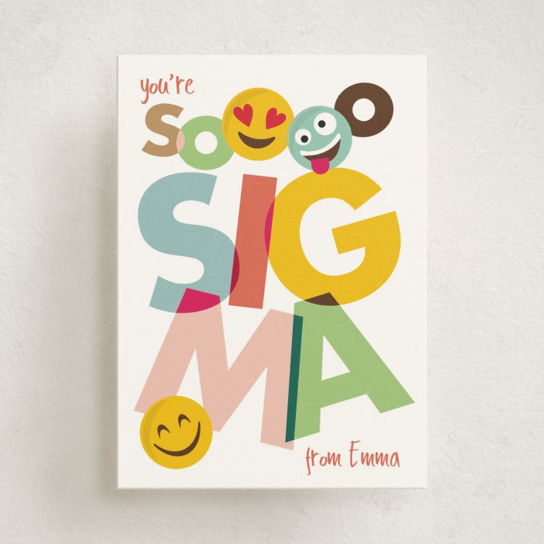 "So Sigma" - Classroom Valentines in Candy by Caroline Harberd - Front