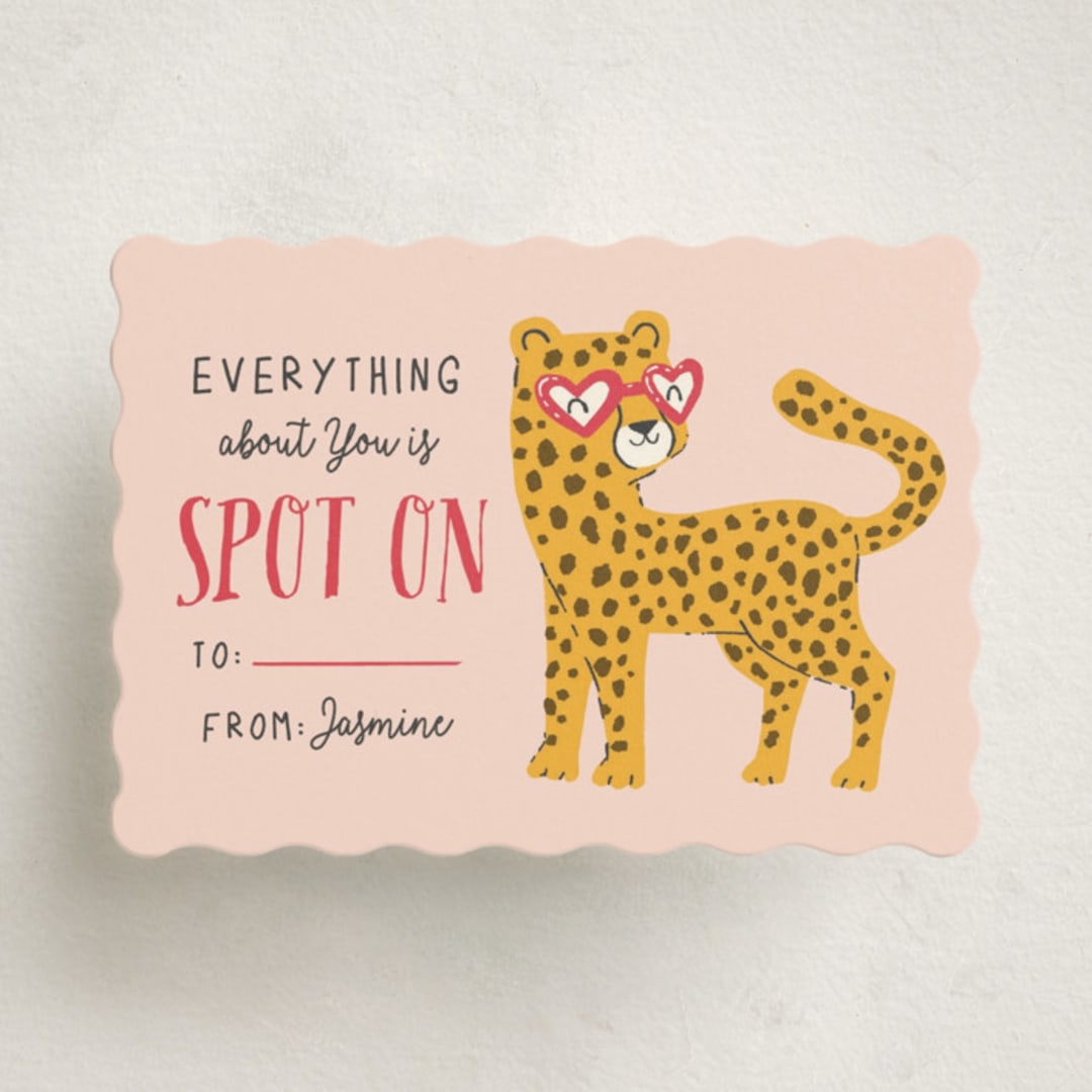 "Spot On" - Classroom Valentines in Blush by Monika Torun - Front