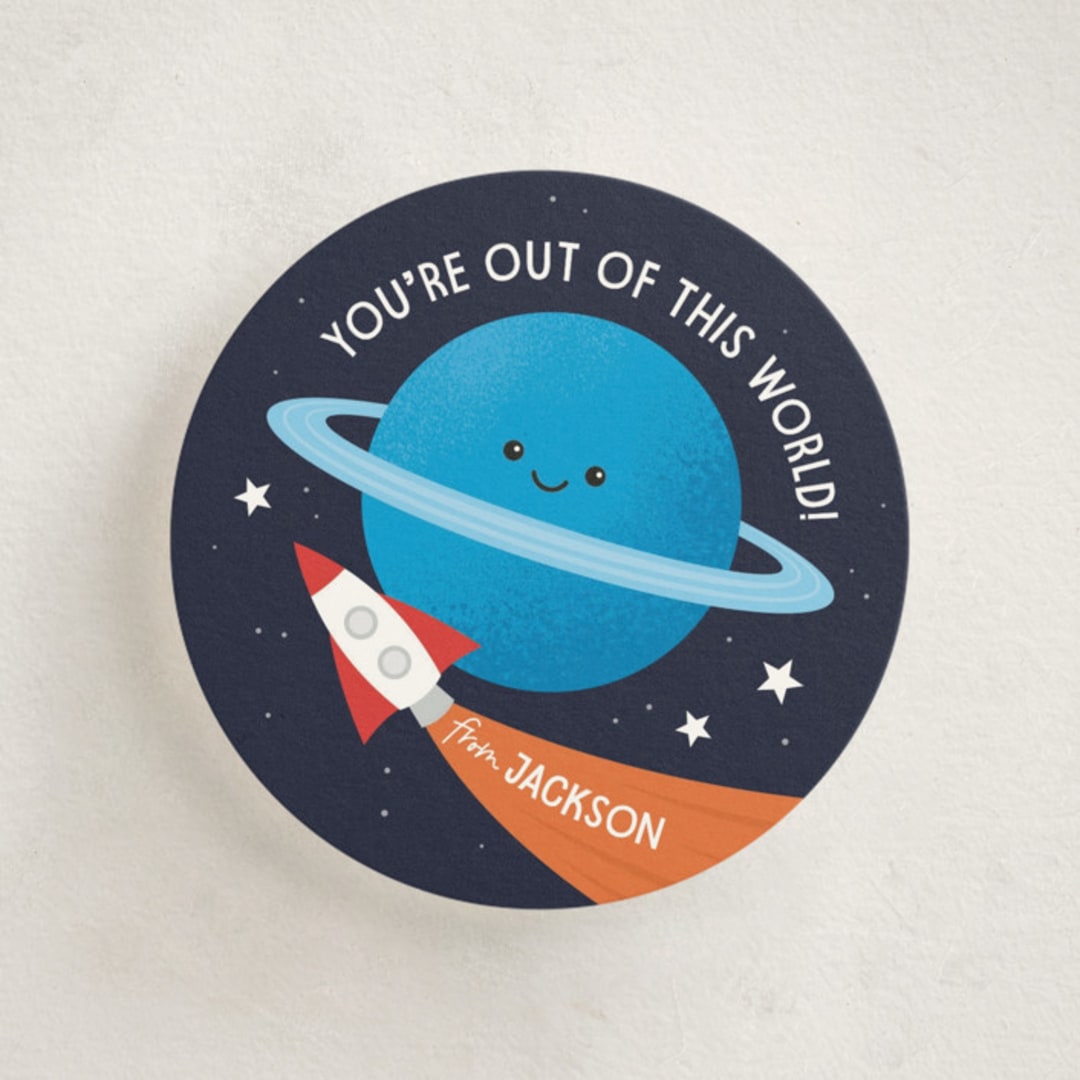 "Outer Space" - Classroom Valentines in Celestial by Kacey Kendrick Wagner - Front
