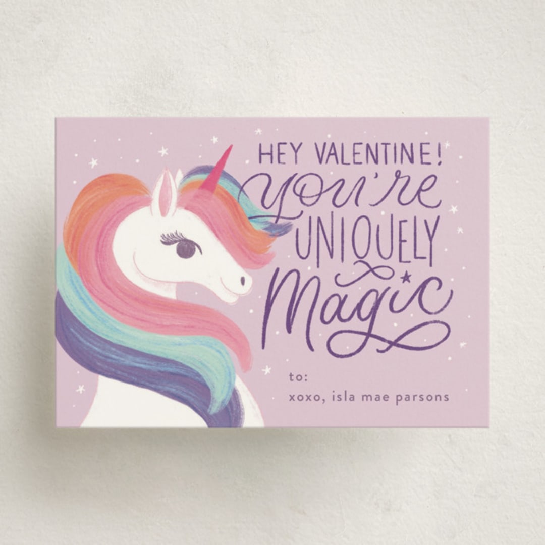 "Uniquely Magic" - Classroom Valentines in Sugarplum by Ashley DeMeyere - Front