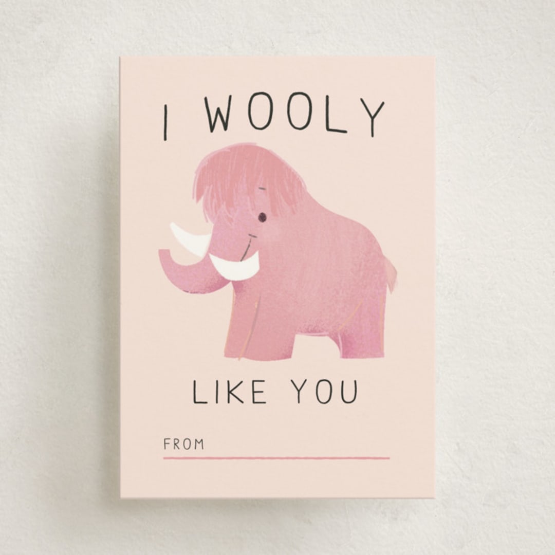 "wooly mammoth" - Classroom Valentines in Cotton Candy by Lori Wemple - Front