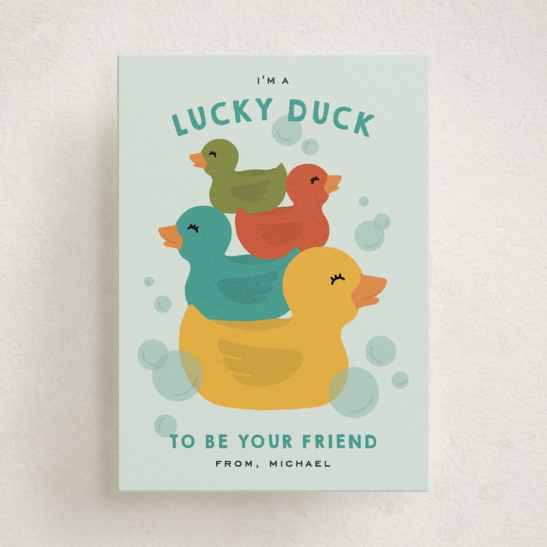 "Rubber Ducks" - Classroom Valentines in Brights by Michelle Taylor - Front