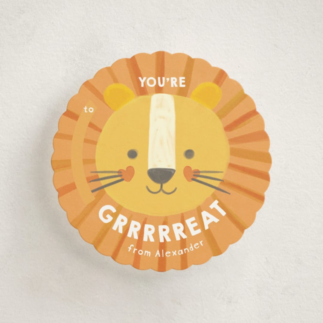 "You’re grrreat" - Classroom Valentines in Mustard by Creo Study - Front
