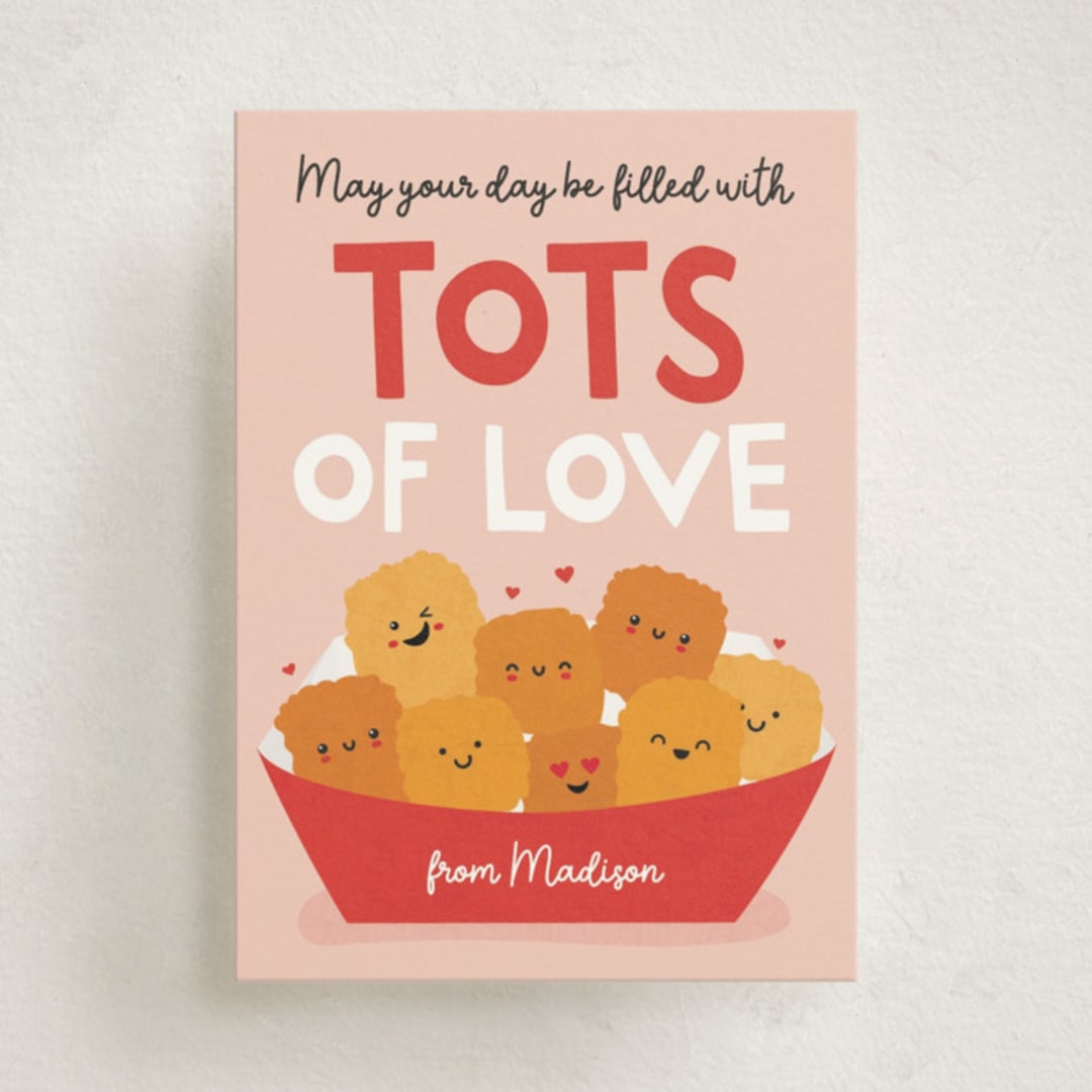 "Tots of Love" - Classroom Valentines in Blush by Erica Krystek - Front
