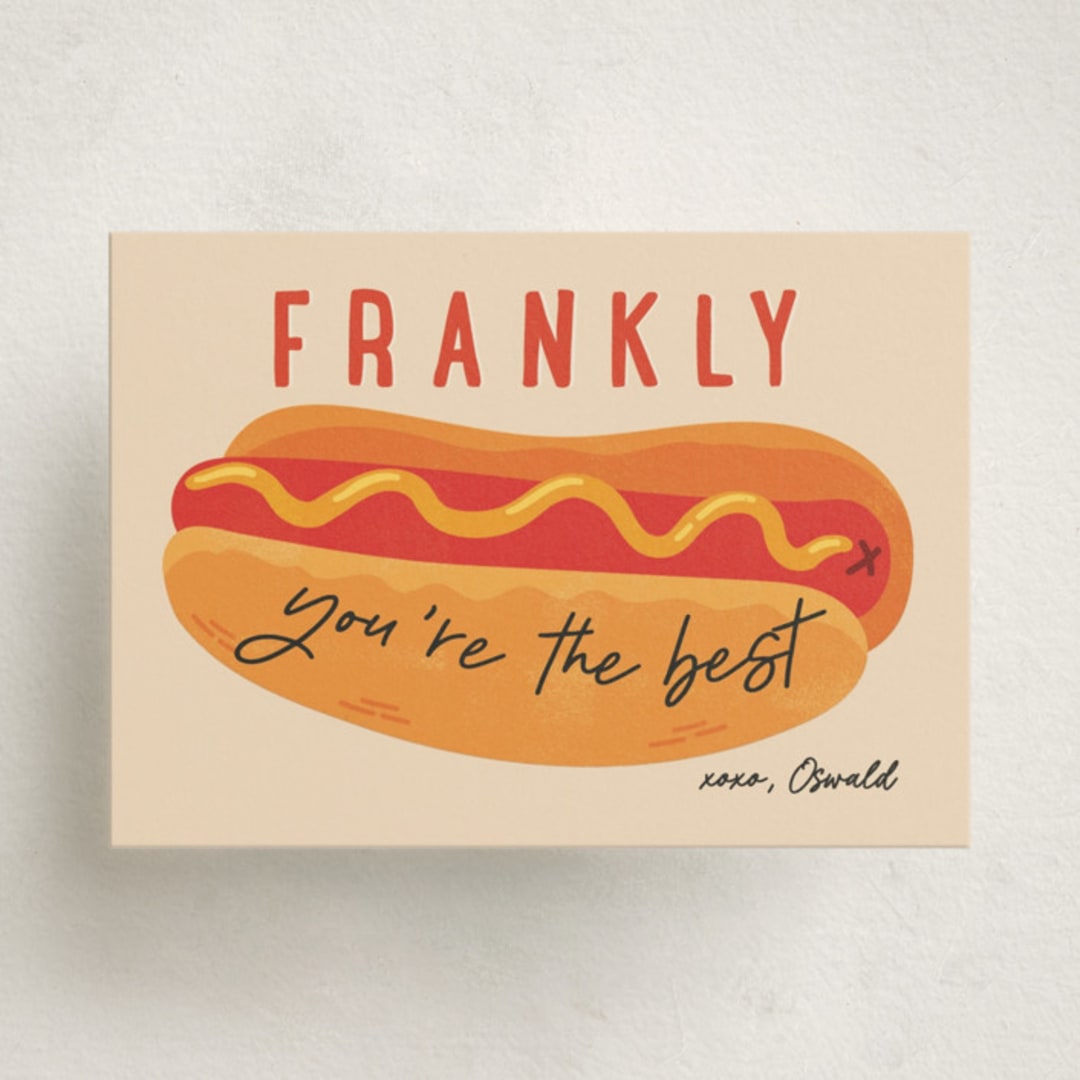 "Hot Dog" - Classroom Valentines in Vanilla by Sherley Ferreira - Front