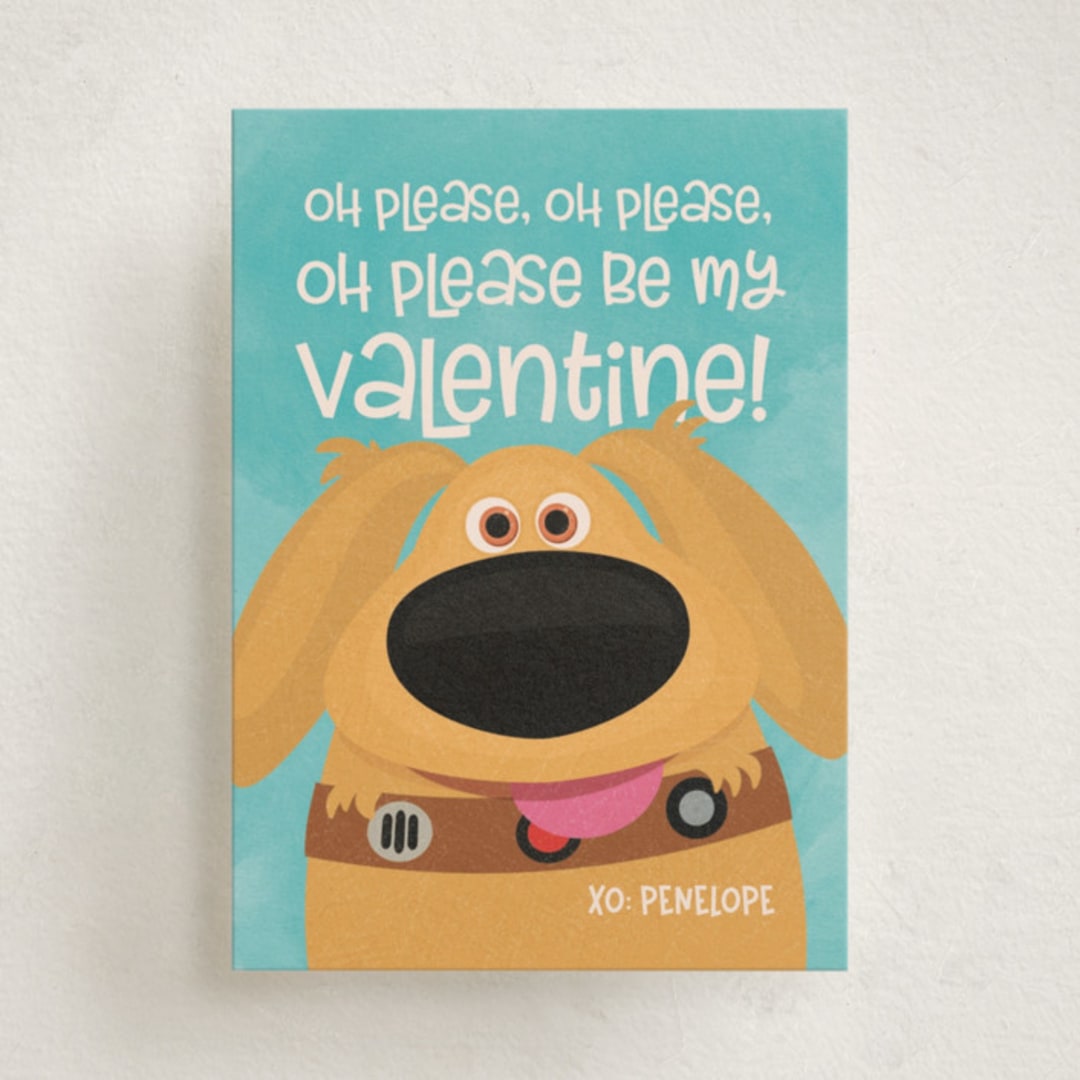 "Disney Pixar Up Valentine Dug" - Classroom Valentines in Sky by Shannon Kohn - Front