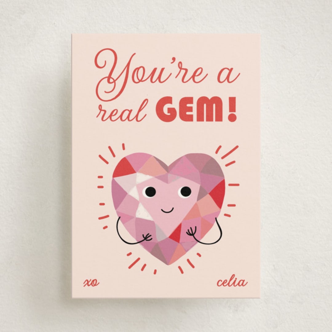 "Gemstone" - Classroom Valentines in Ruby by Hannah Williams - Front