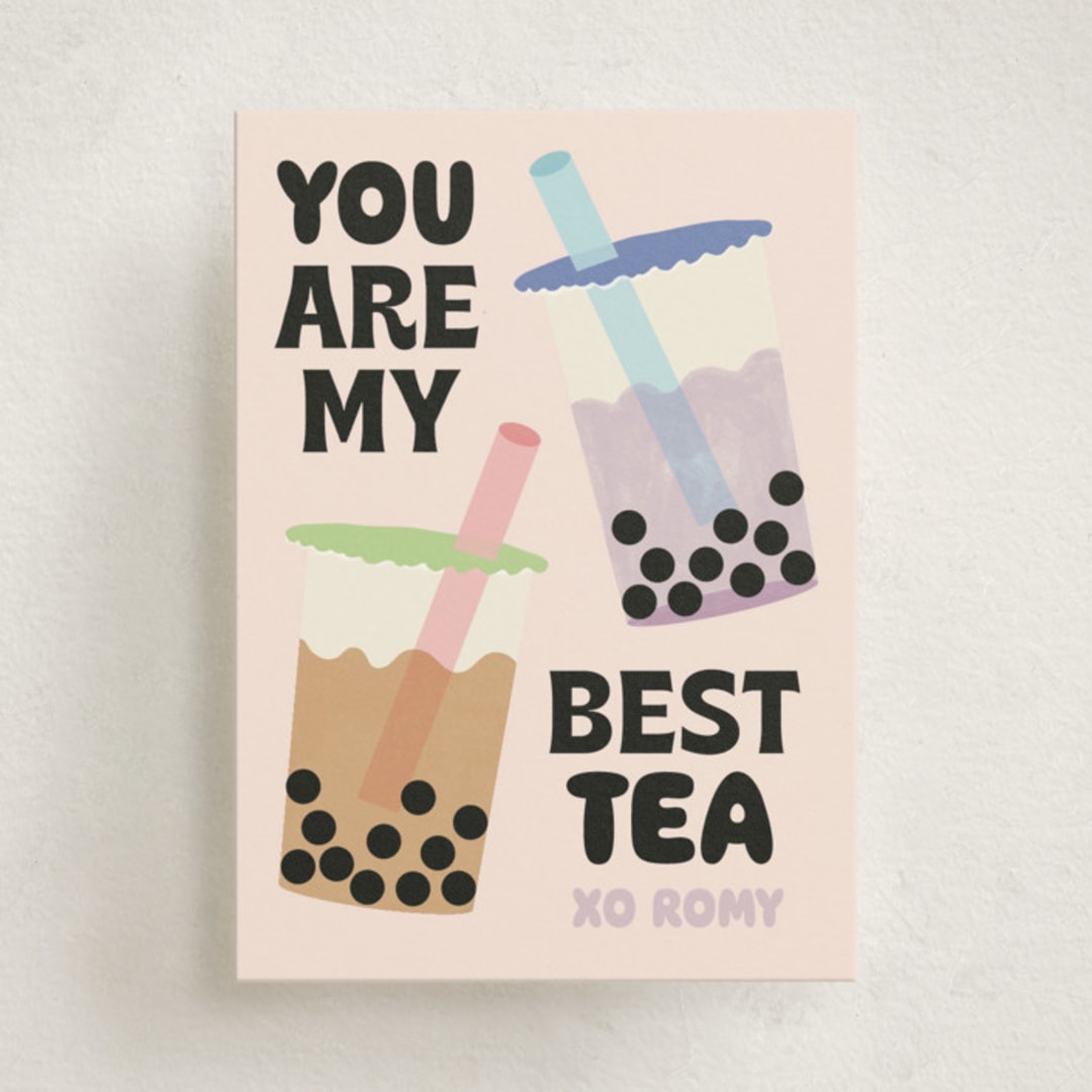 "Best Tea" - Classroom Valentines in Candy by Baumbirdy - Front