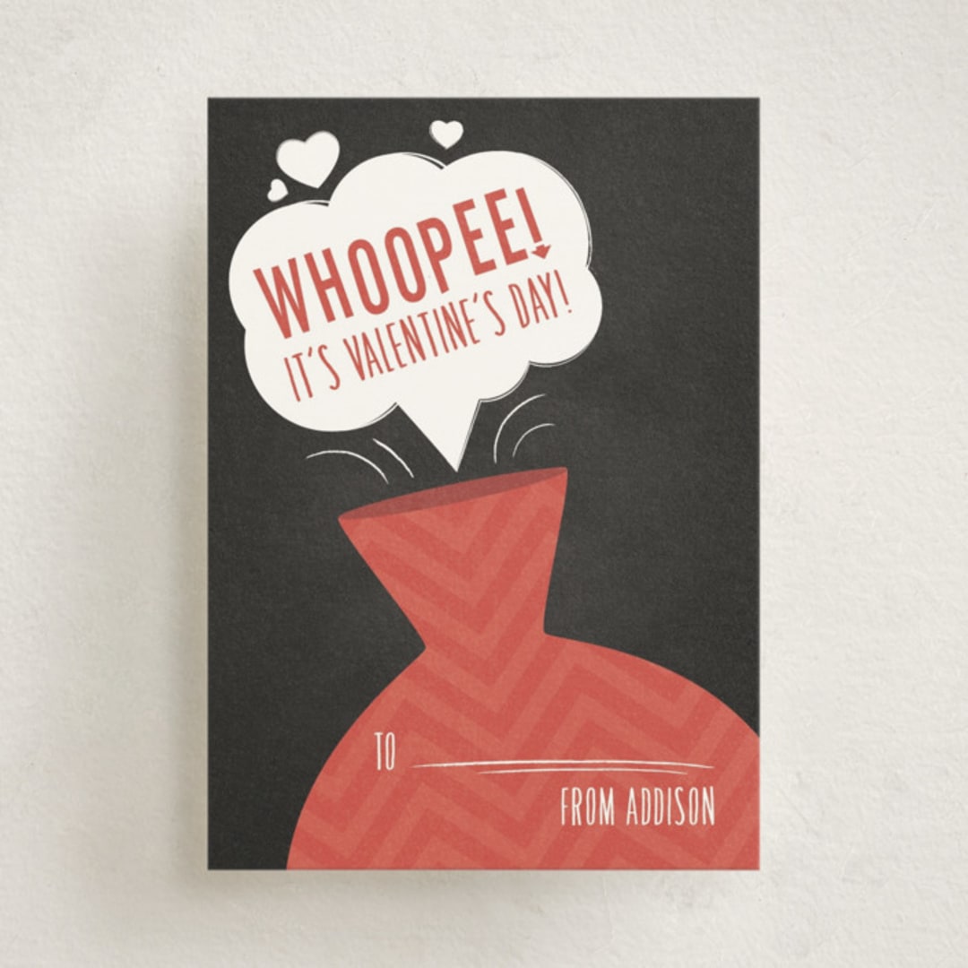 "Whoopee!" - Classroom Valentines in Tomato by Chelsey Scott - Front