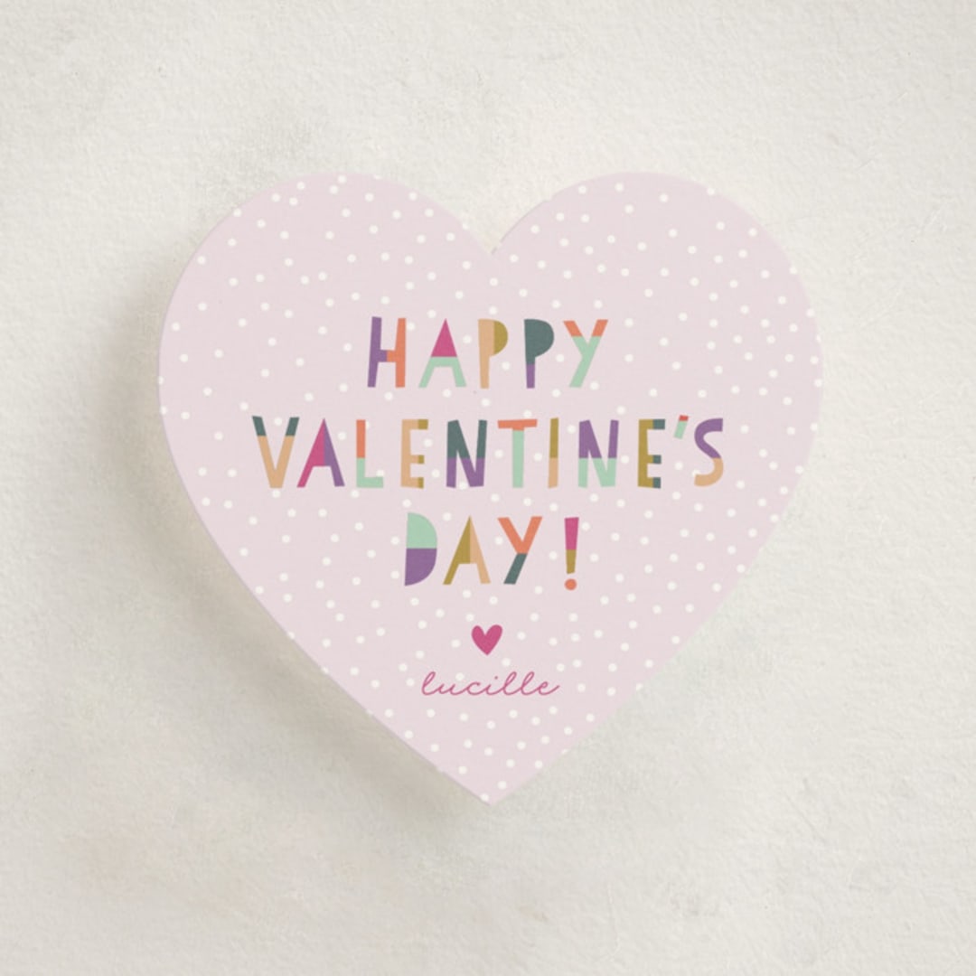 "Valentine Cutie" - Classroom Valentines in Grape by Pixel and Hank - Front