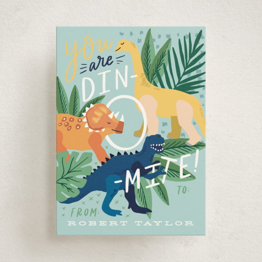 "You are Dino-mite!" - Classroom Valentines in Pool by Alethea and Ruth - Front