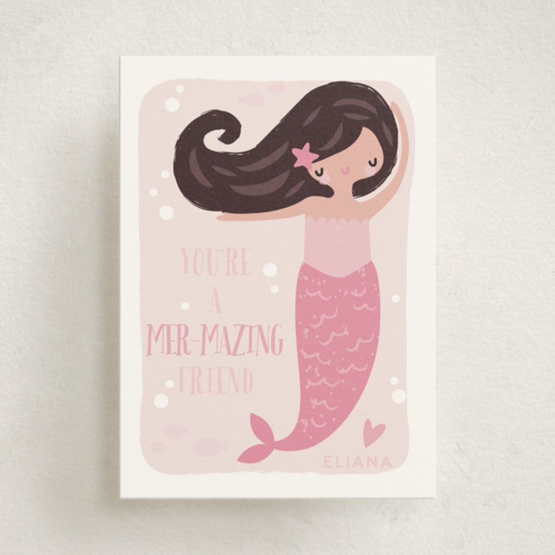 "mer-mazing" - Classroom Valentines in Strawberry by Angela Thompson - Front