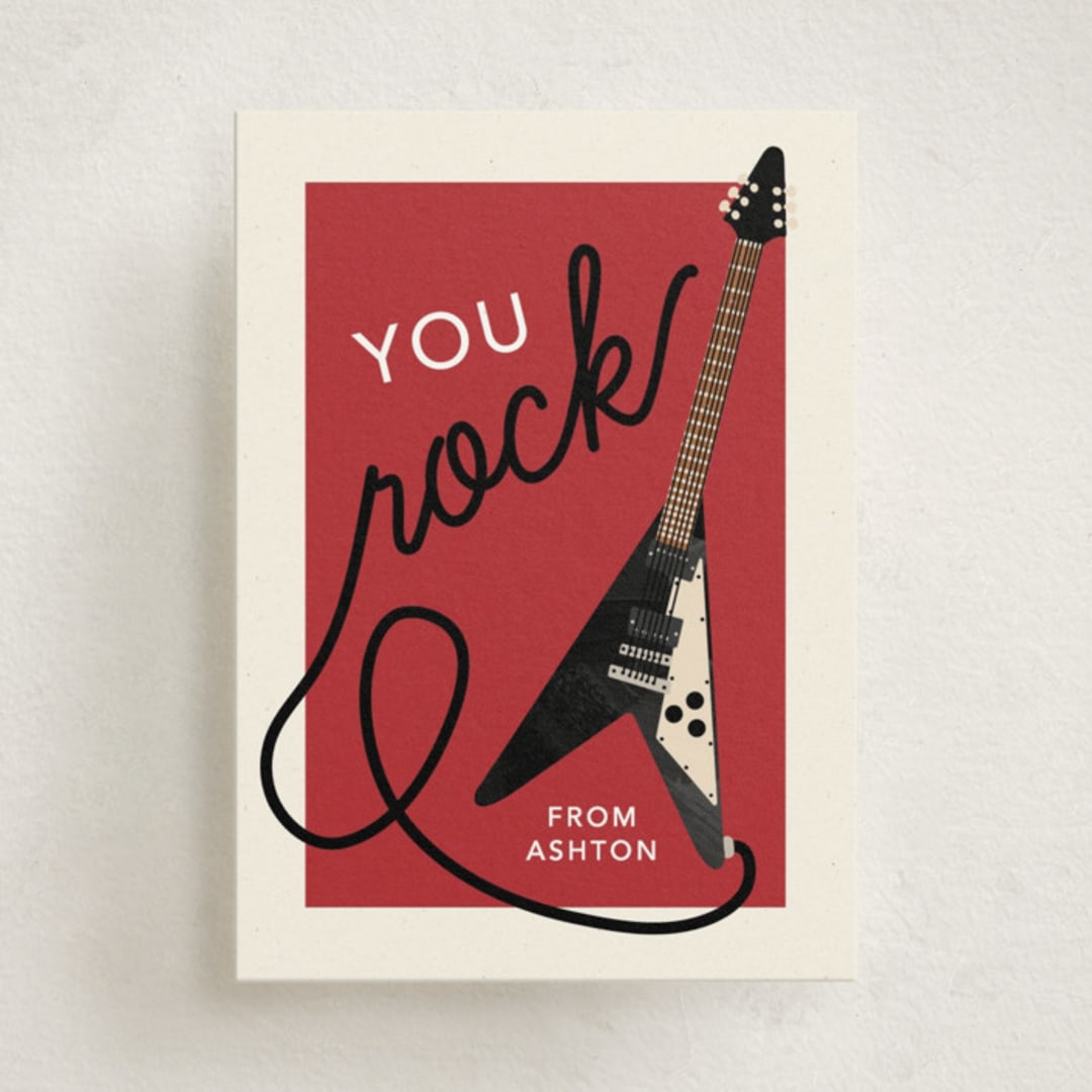 "You Rock!" - Classroom Valentines in Onyx by Calee A.H. Cecconi - Front