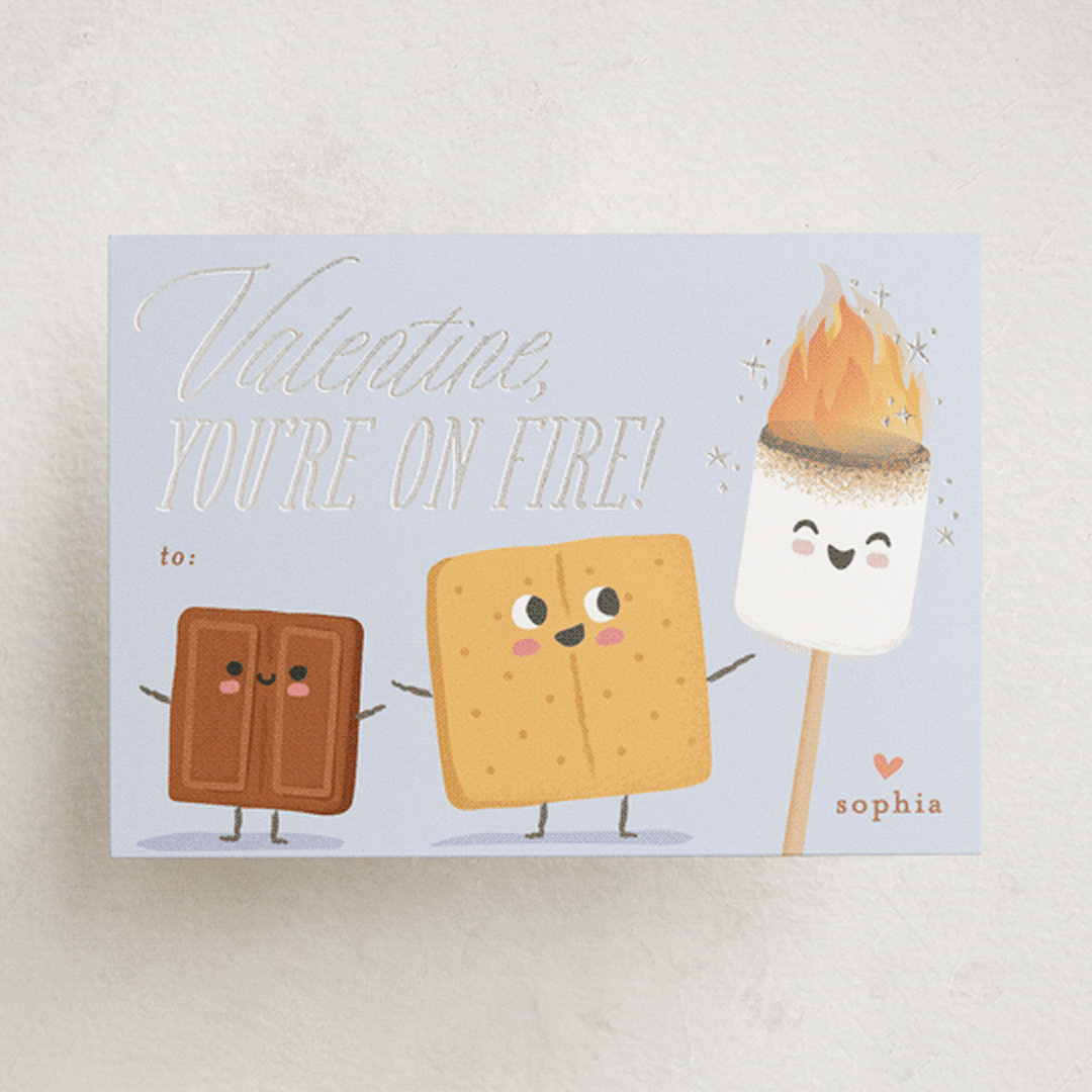 "ON FIRE" - Classroom Valentines in Sky by Karidy Walker - Front