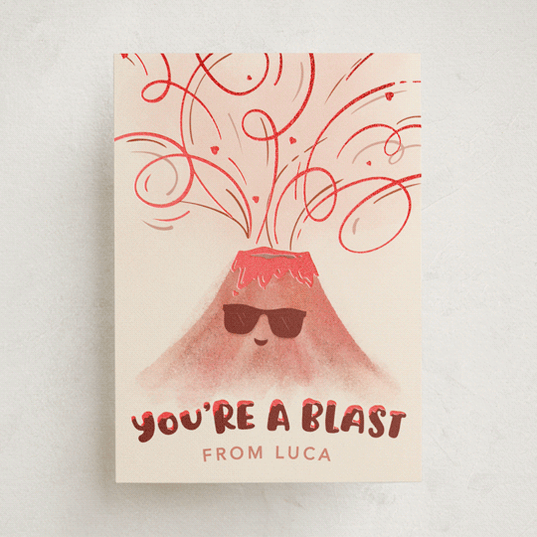 "You're a Blast" - Classroom Valentines in Hot Lava by Kelsey Mucci - Front
