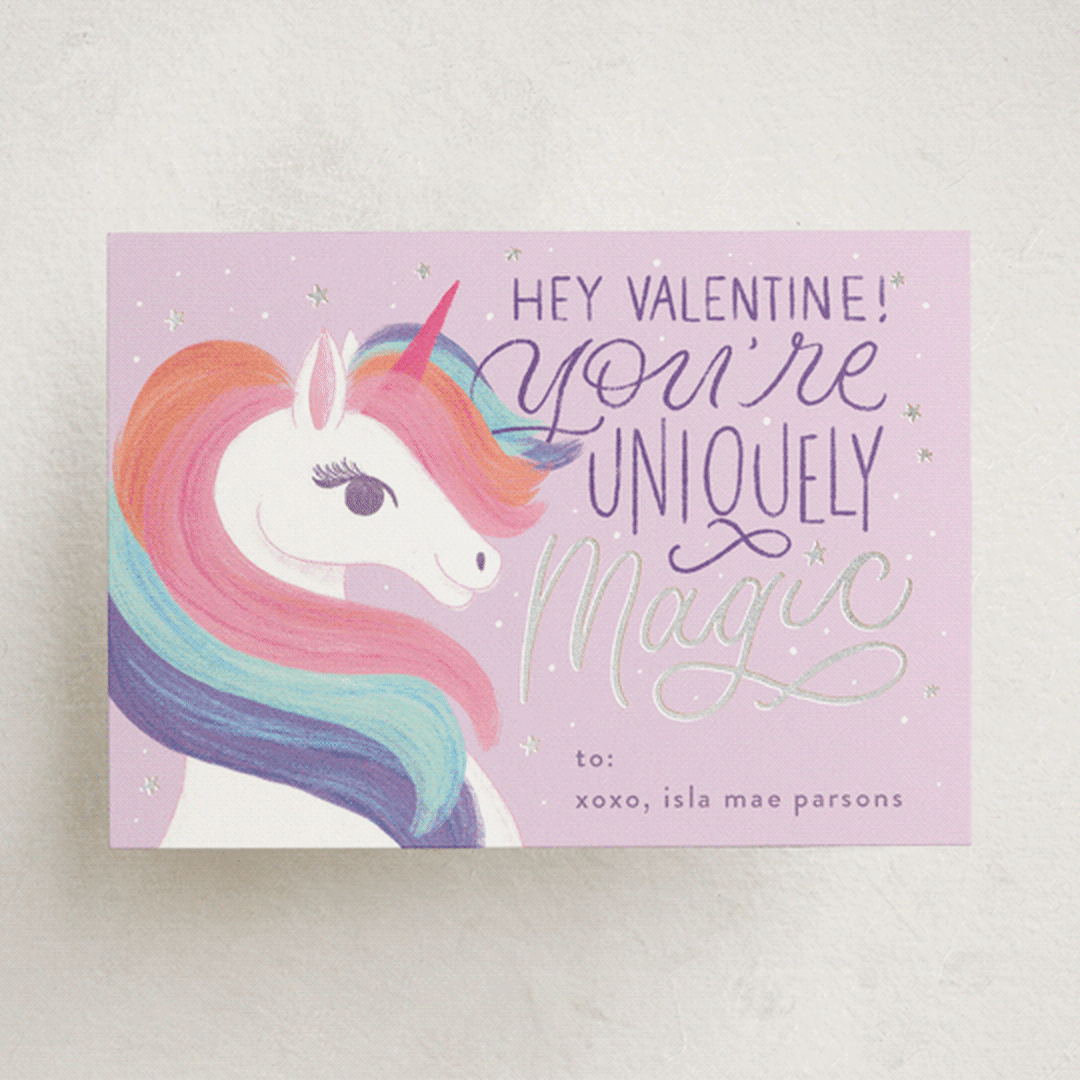 "Uniquely Magic" - Classroom Valentines in Sugarplum by Ashley DeMeyere - Front
