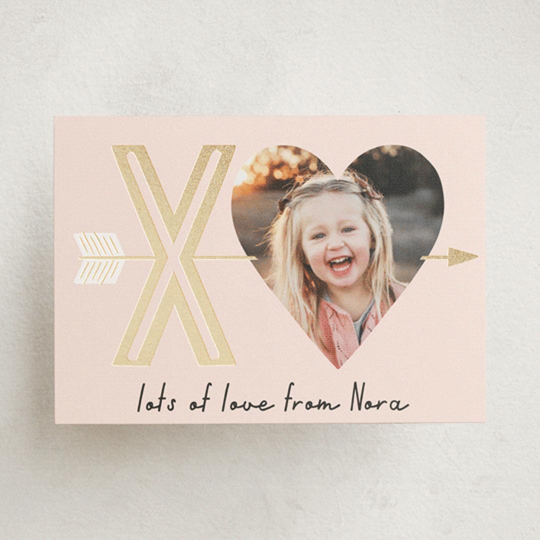 "XO Arrow" - Classroom Valentines in Blush by Alethea and Ruth - Front