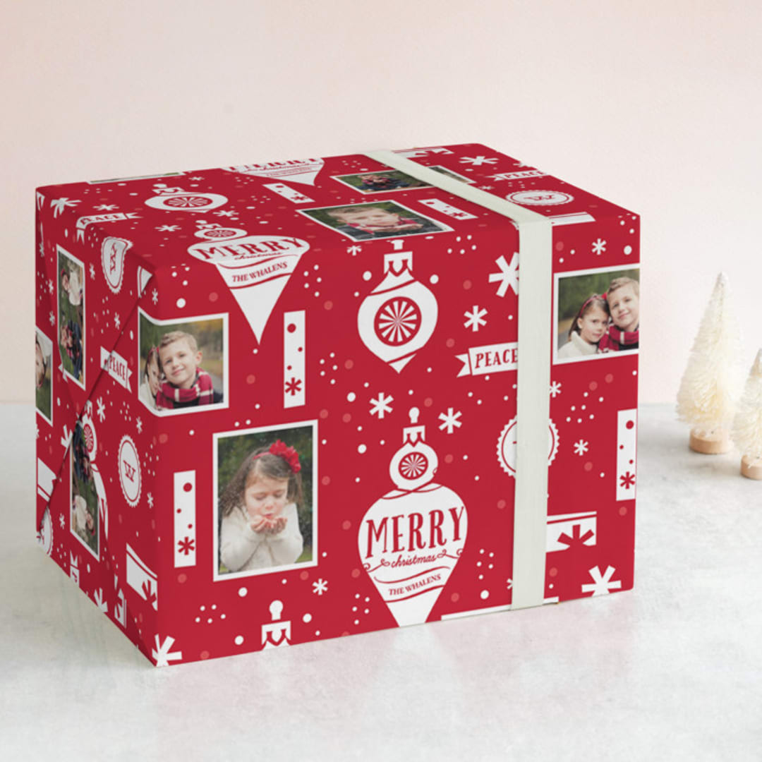 "Ornamental Holiday!" - Personalized Wrapping Paper in Stocking by Oma N. Ramkhelawan - Front