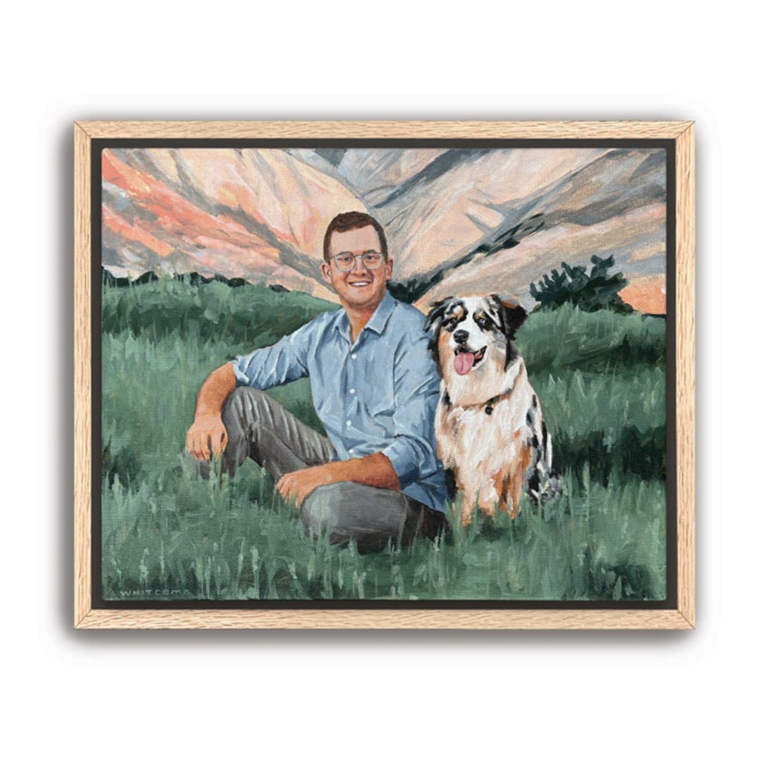 "Painterly People Portrait, 11x14", Painting Commission" - Commissioned Original Painting in multicolorassorted-colors by Holly Whitcomb