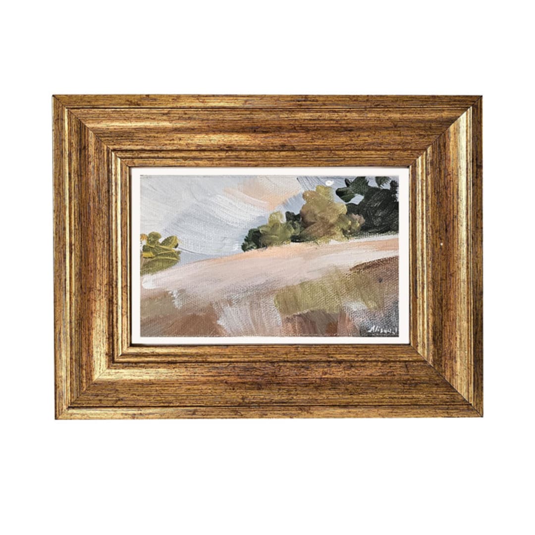 "Abstract Small Landscape, 5x3 canvas acrylic painting, Commission" - Commissioned Original Painting in multicolorassorted-colors by AlisonJerry