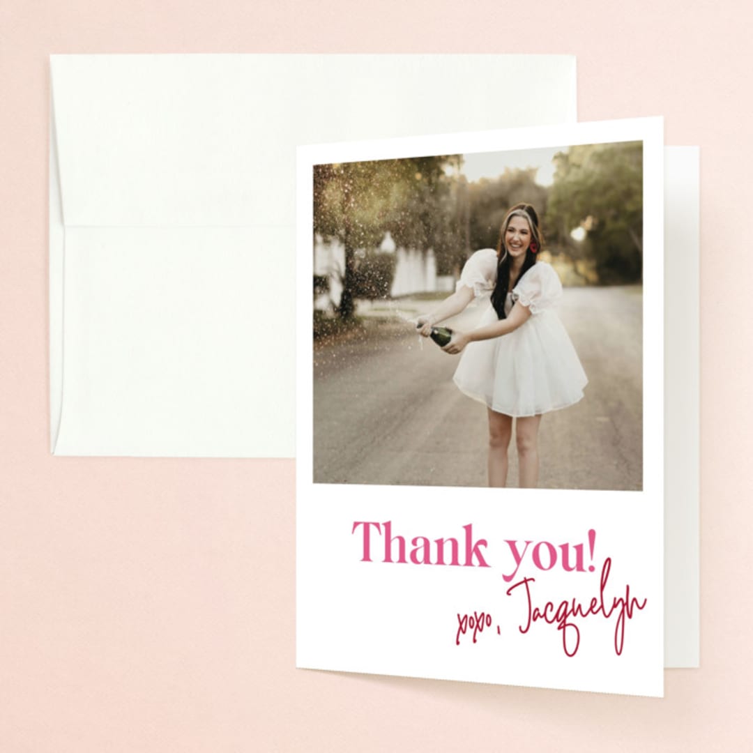 "vintage cake" - Bachelorette Party Thank You Cards in Rosebud by Cass Loh - Front